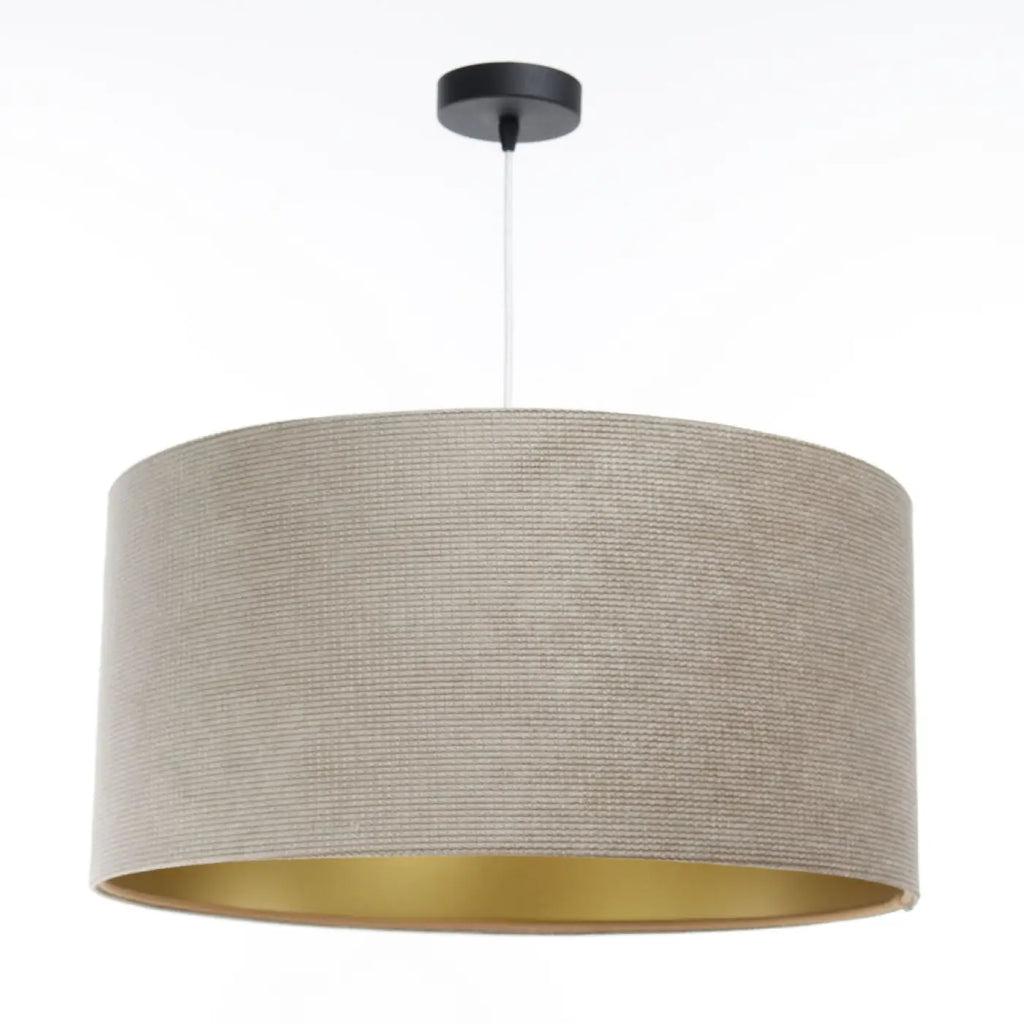Suspension Luminaire | GLAMOUR STRUCTURAL VELOUR (Beige/Doré)