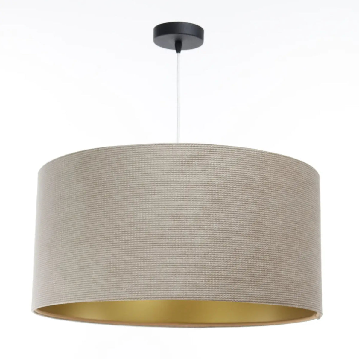 Suspension Luminaire | GLAMOUR STRUCTURAL VELOUR (Beige/Doré)