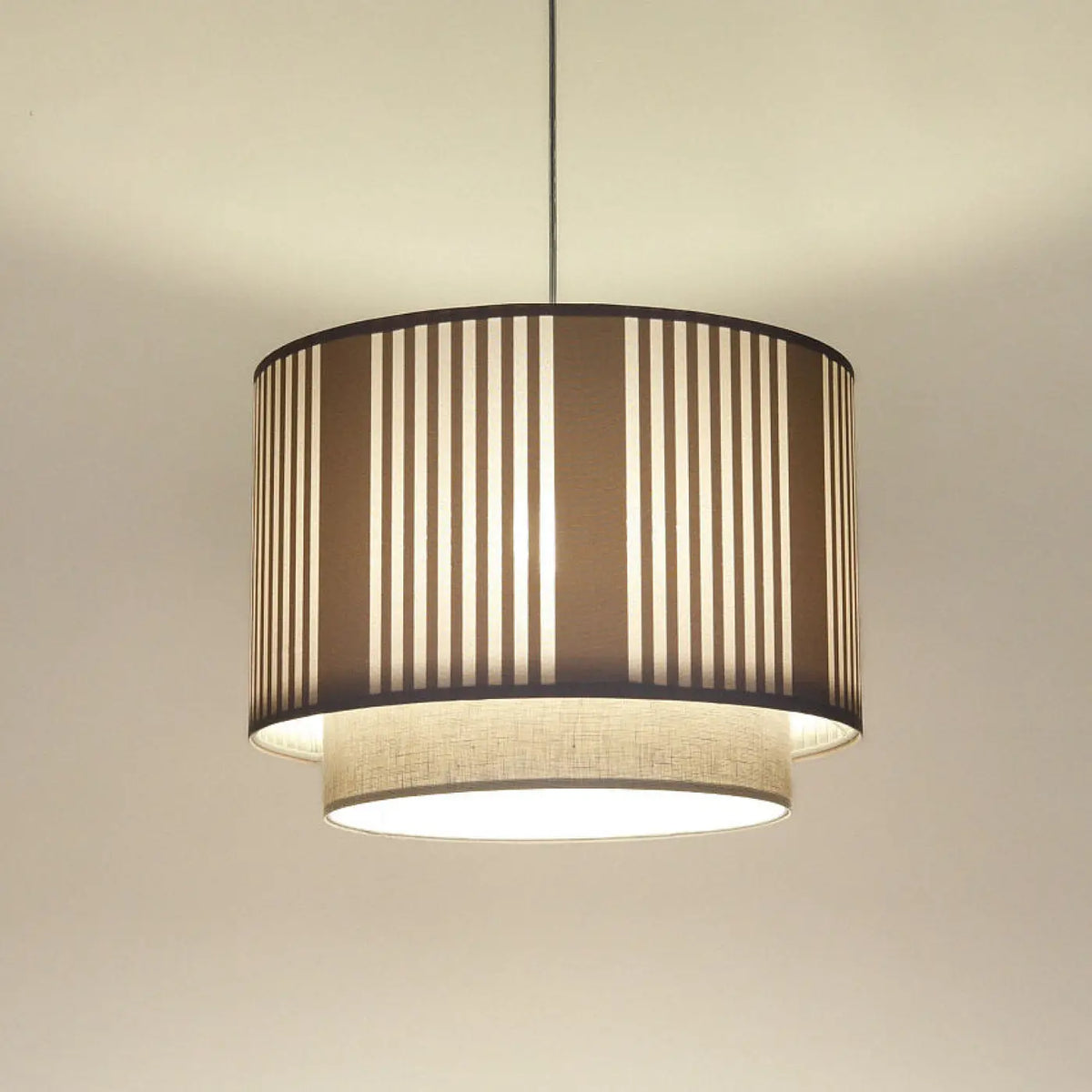 Suspension Luminaire | DUO LAMI LINE (Beige/Ecru)