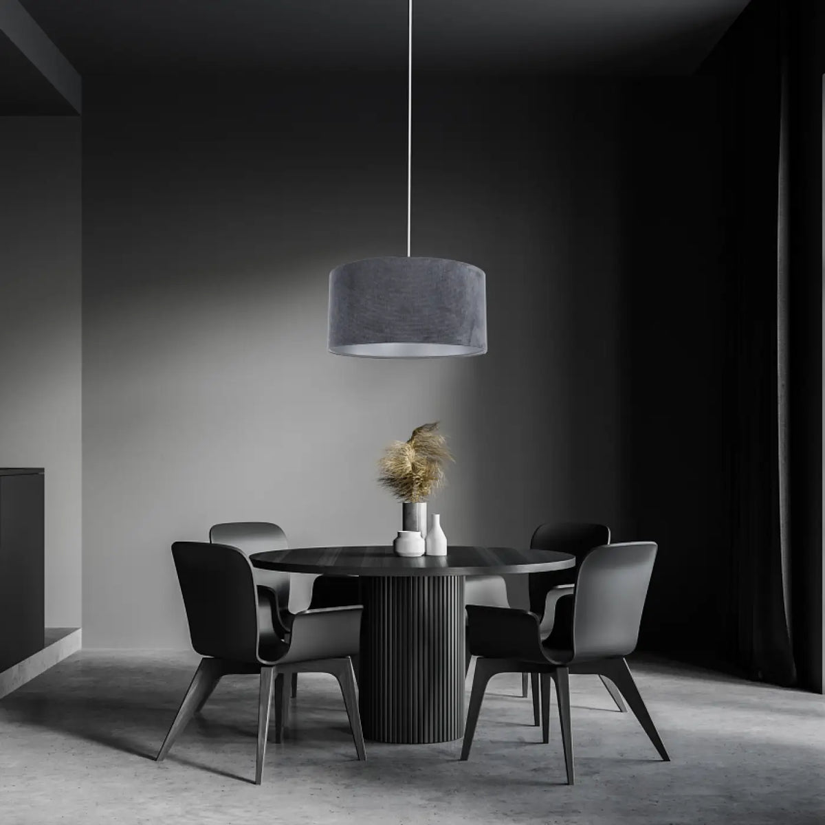 Suspension Luminaire | GLAMOUR STRUCTURAL VELOUR (Graphite/Argent)