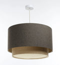 Suspension Luminaire | DUO RATTAN (Graphite/Beige)