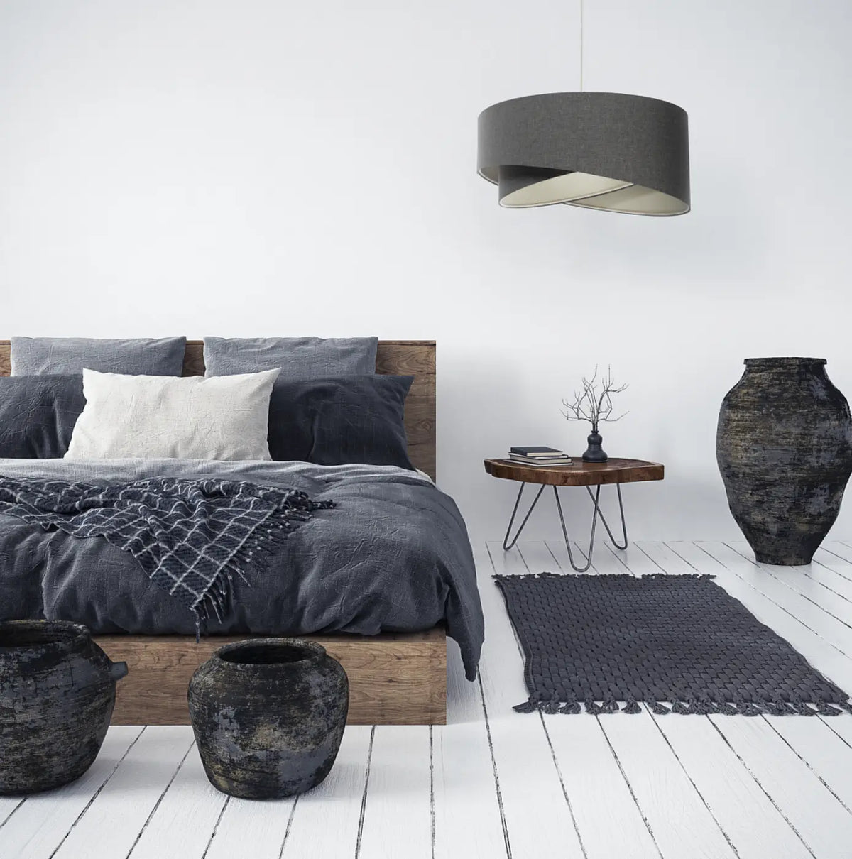 Suspension Luminaire | GALAXY BOHO ELEGANT (Graphite/Ecru)