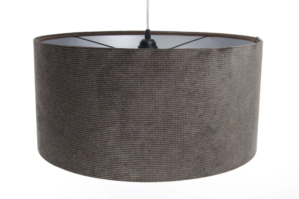 Suspension Luminaire | GLAMOUR STRUCTURAL VELOUR (Gris Marron/Argent)