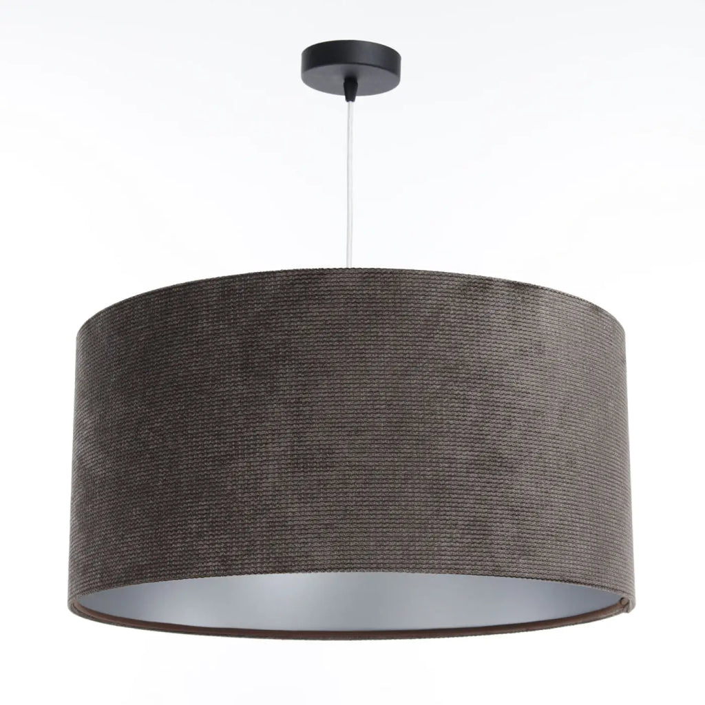 Suspension Luminaire | GLAMOUR STRUCTURAL VELOUR (Gris Marron/Argent)