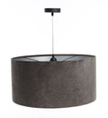 Suspension Luminaire | GLAMOUR STRUCTURAL VELOUR (Gris Marron/Argent)