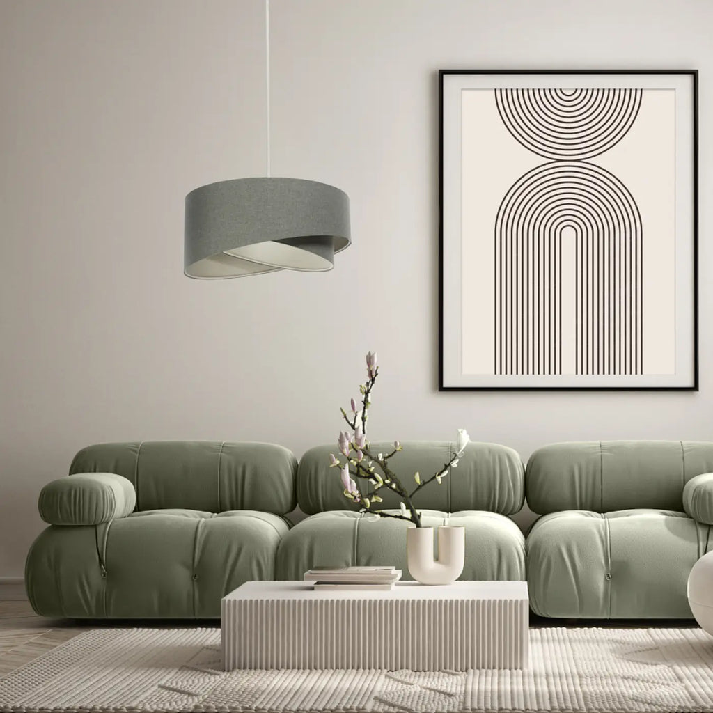 Suspension Luminaire | GALAXY BOHO ELEGANT (Gris Vert/Ecru)