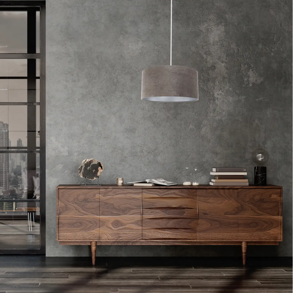 Suspension Luminaire | GLAMOUR STRUCTURAL VELOUR (Marron/Argent)