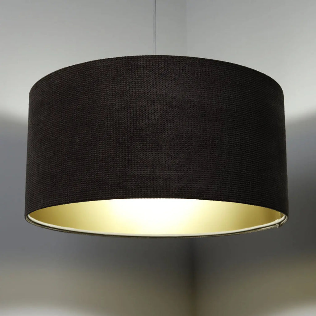 Suspension Luminaire | GLAMOUR STRUCTURAL VELOUR (Marron/Dore)