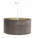 Suspension Luminaire | GLAMOUR STRUCTURAL VELOUR (Marron/Dore)