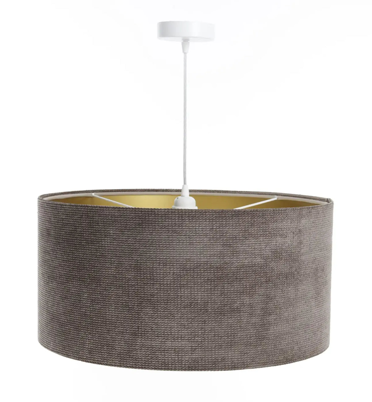 Suspension Luminaire | GLAMOUR STRUCTURAL VELOUR (Marron/Dore)