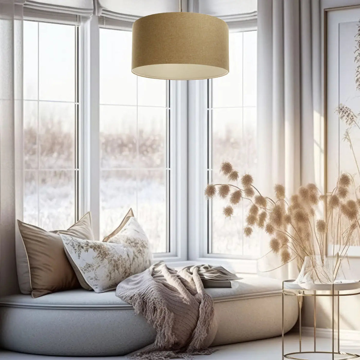 Suspension Luminaire | BOHO ELEGANT (Marron Sable/Ecru)