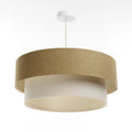 Suspension Luminaire | DUO BOHO ELEGANT (Moutarde/Crème/Ecru)