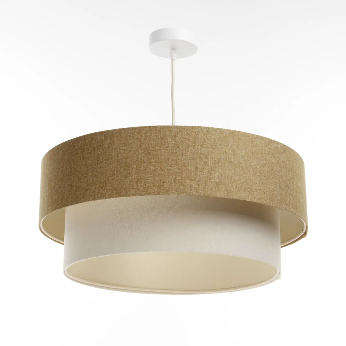 Suspension Luminaire | DUO BOHO ELEGANT (Moutarde/Crème/Ecru)