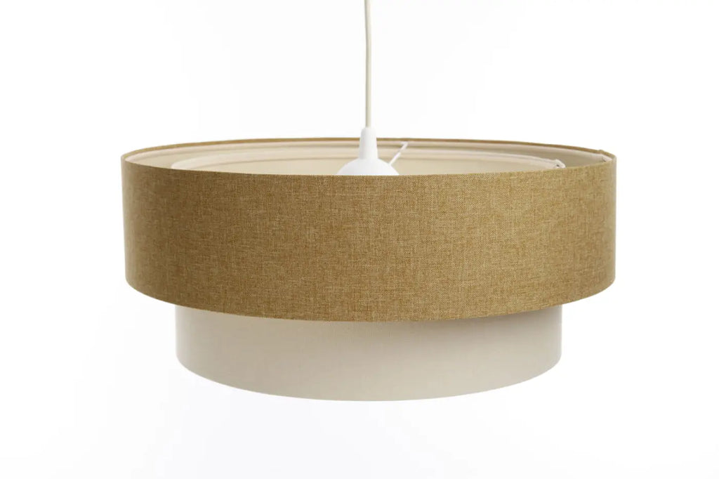 Suspension Luminaire | DUO BOHO ELEGANT (Moutarde/Crème/Ecru)