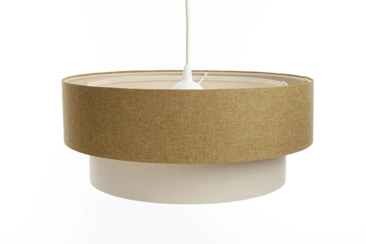Suspension Luminaire | DUO BOHO ELEGANT (Moutarde/Crème/Ecru)