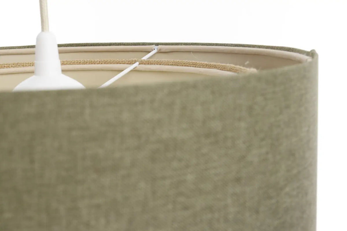 Suspension Luminaire | DUO RATTAN (Vert Gris/Beige/Ecru)