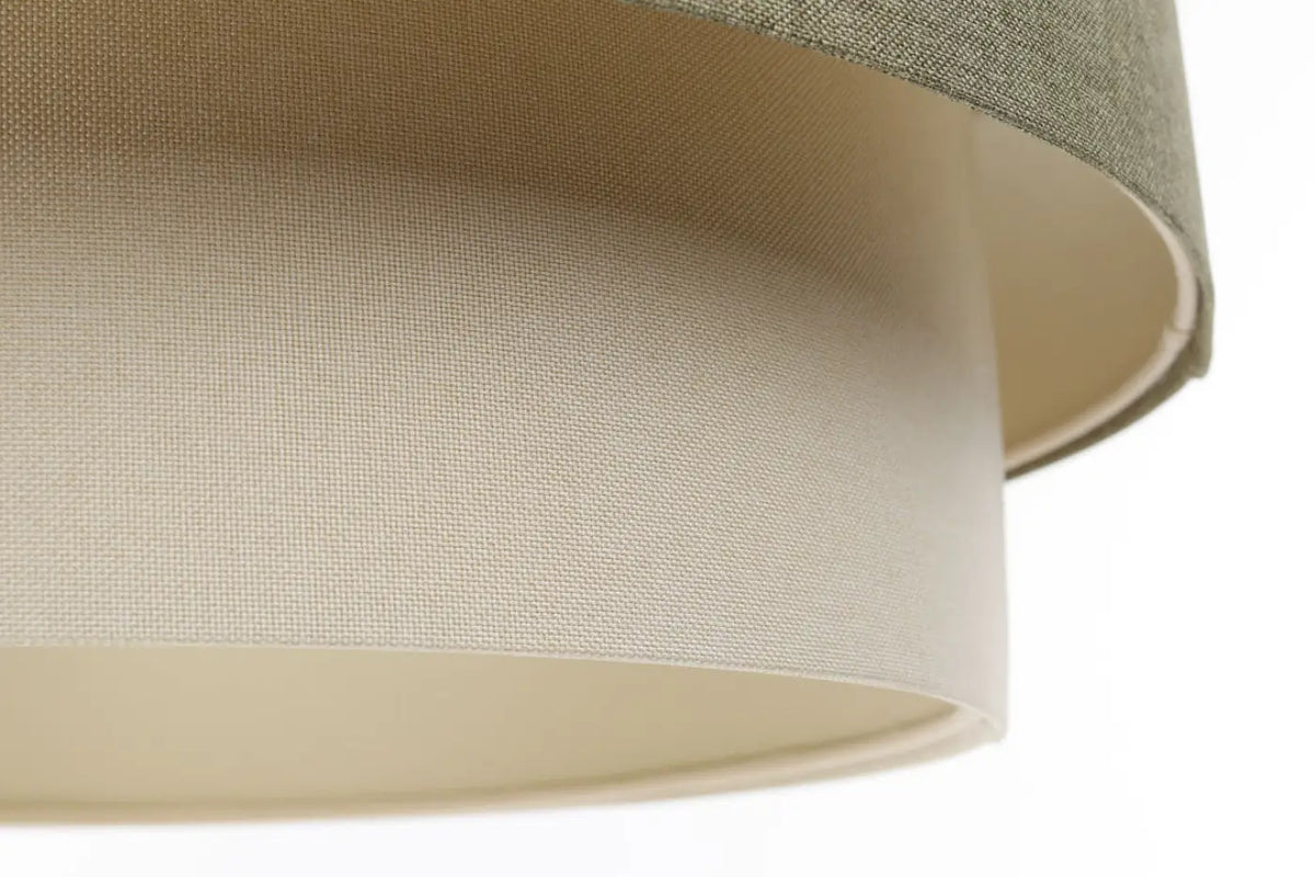 Suspension Luminaire | DUO BOHO ELEGANT (Vert Gris/Crème/Ecru)