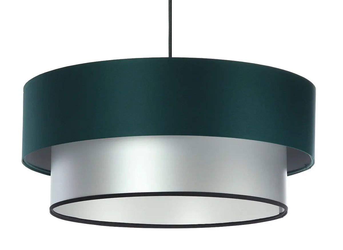 Suspension Luminaire | Duo (Vert Foncé/Argent)