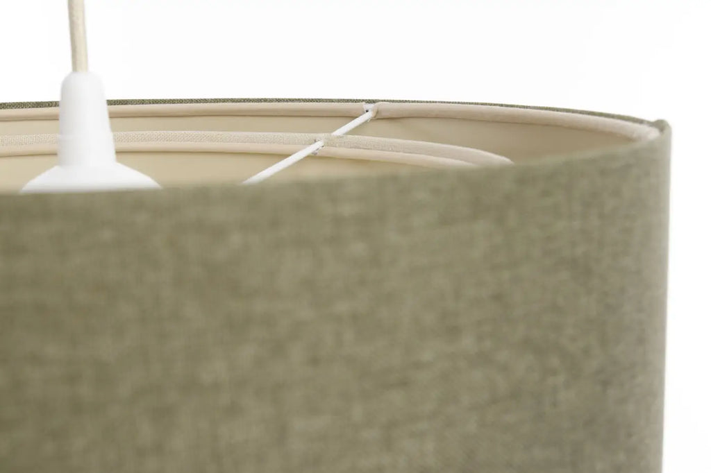 Suspension Luminaire | DUO BOHO ELEGANT (Vert Gris/Crème/Ecru)