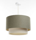 Suspension Luminaire | DUO BOHO ELEGANT (Vert Gris/Crème/Ecru)