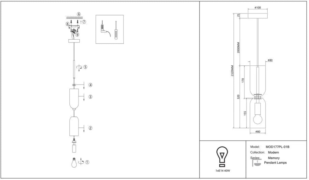 Suspension Luminaire | MEMORY (Petit Tube)