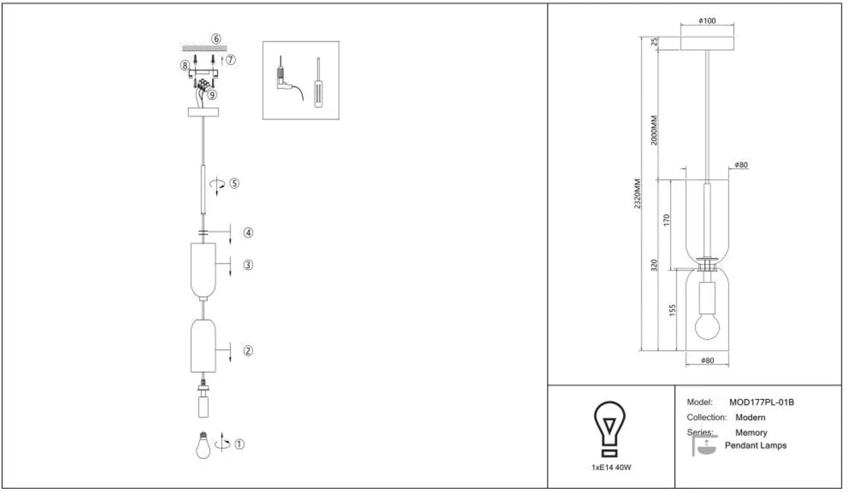 Suspension Luminaire | MEMORY (Petit Tube)