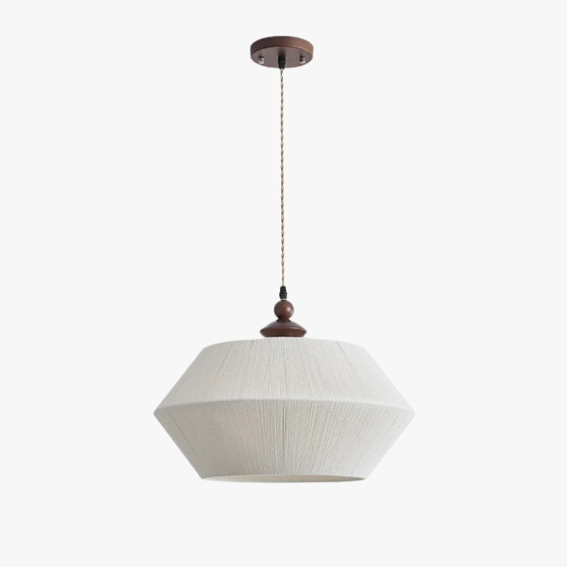 Suspension Naturelle Daphné Brume en Corde de Chanvre et Bois