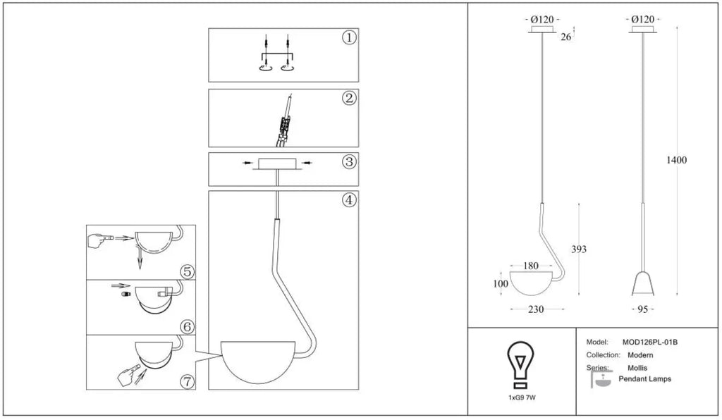 Suspension Luminaire | MOLLIS (Feuille)