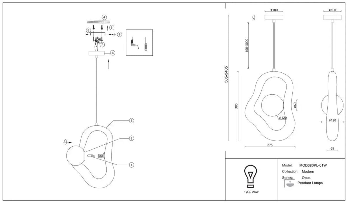 Suspension Luminaire | OPUS (Wabi-Sabi)