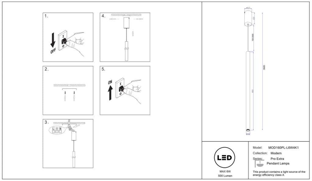 Suspension Luminaire | PRO (Tube Lumineux)