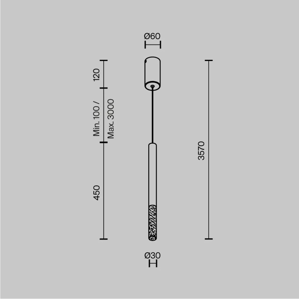 Suspension Luminaire | PRO SHADE (Tube Biseauté)