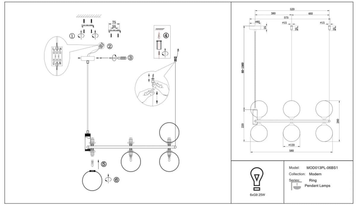 Suspension Luminaire | RING (Cercle À Globes)