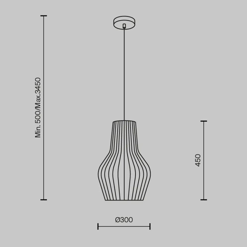 Suspension Luminaire | ROOTS (Cage Cylindrique)