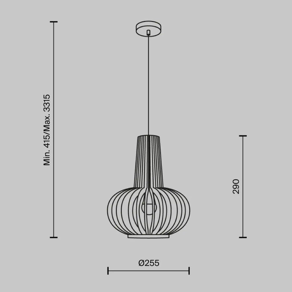 Suspension Luminaire | ROOTS (Cage Resserrée)