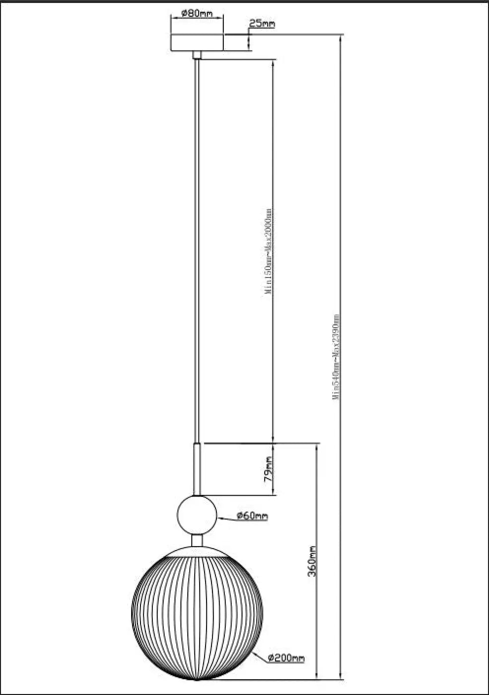 Suspension Luminaire | TAVO (Globe Et Pierre)