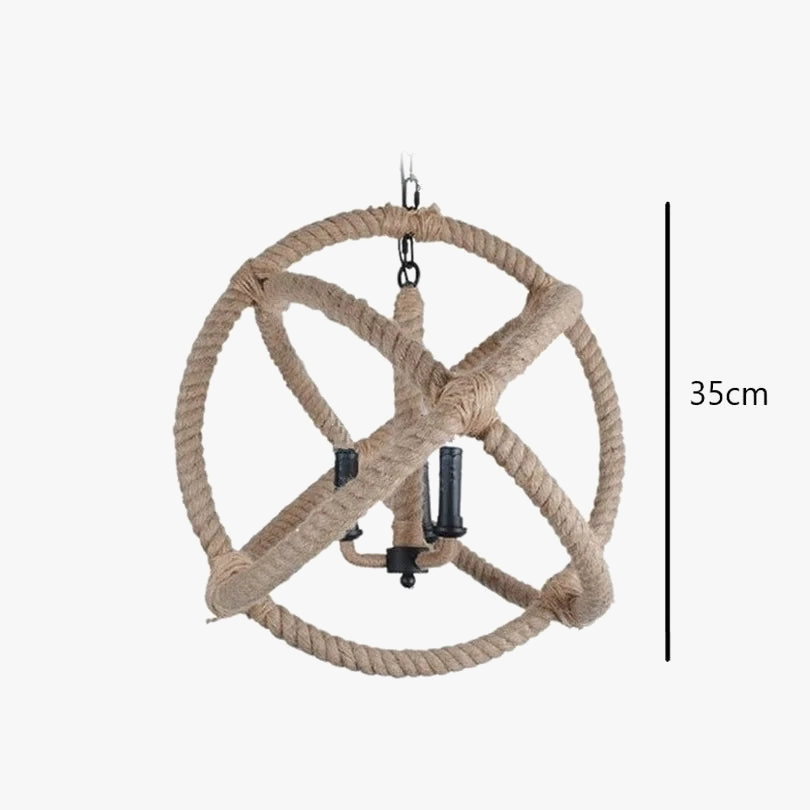 Suspension Vintage Armand Sillage en Corde de Chanvre
