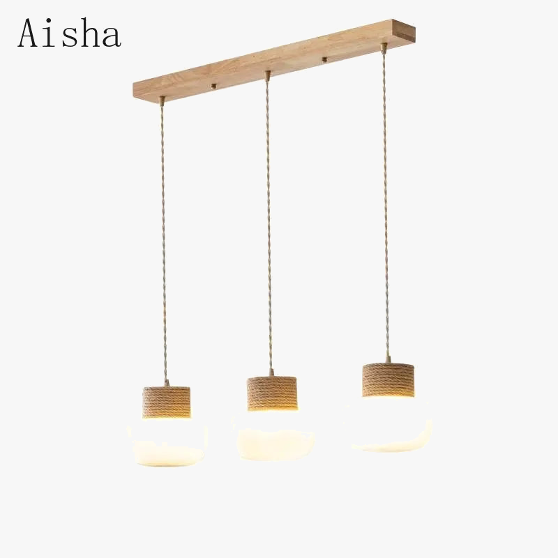 Suspension Wabi-sabi Jeanne Sillage en Corde de Chanvre et Verre