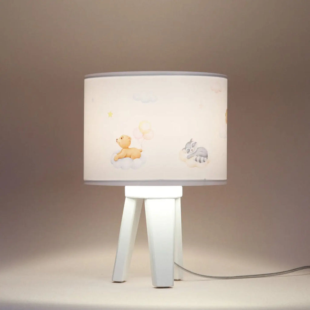 Lampe à poser Sweet dreams (blanc / bleu / jaune / marron clair)