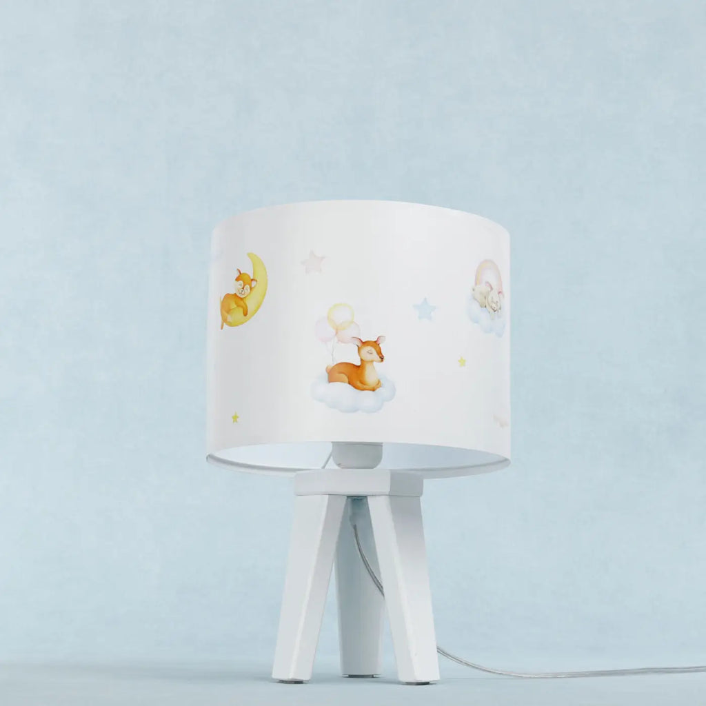 Lampe à poser Sweet dreams (blanc / bleu / jaune / marron clair)