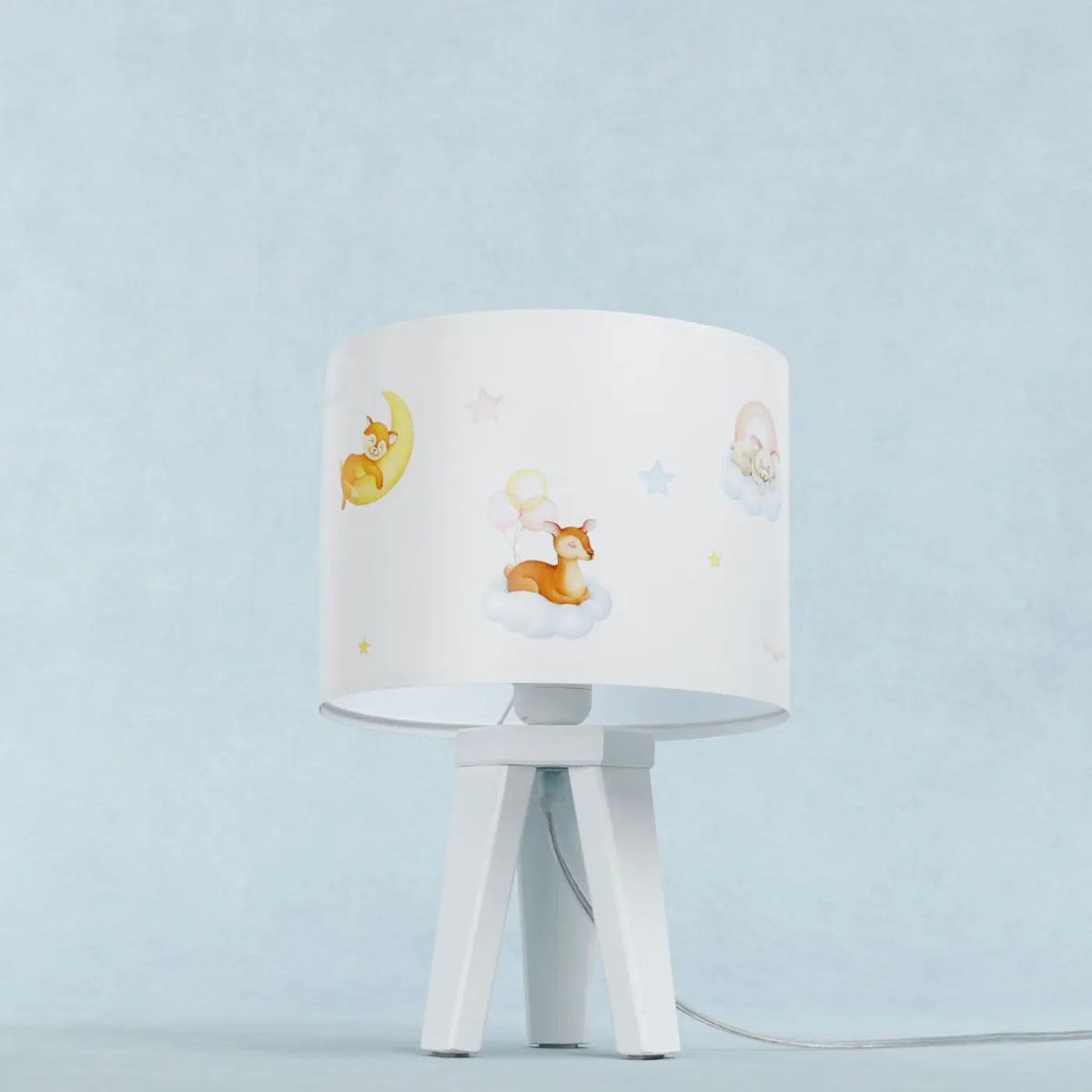 Lampe à poser Sweet dreams (blanc / bleu / jaune / marron clair)