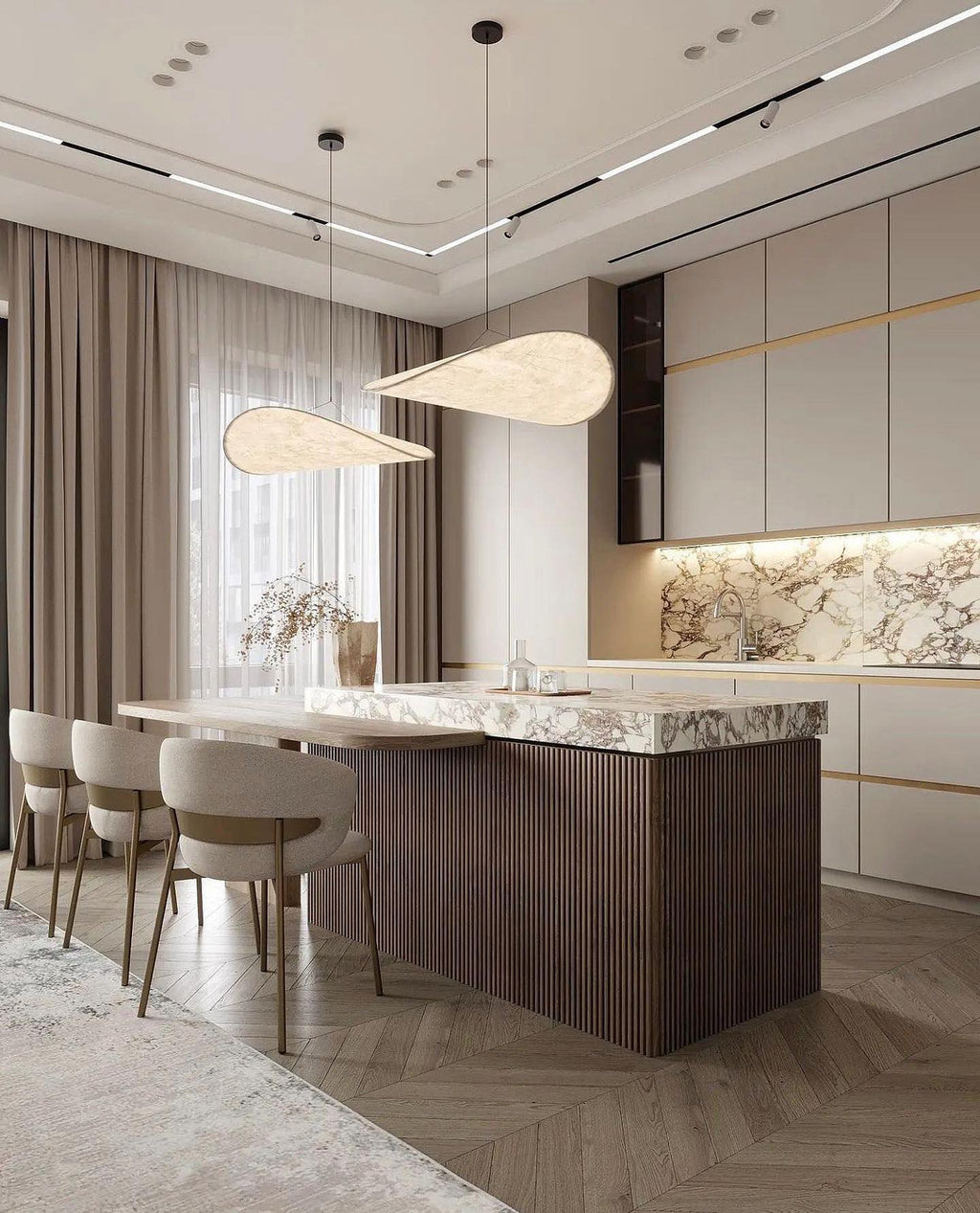 Twist Suspension Lampe Contemporaine Swag - Neutralighting