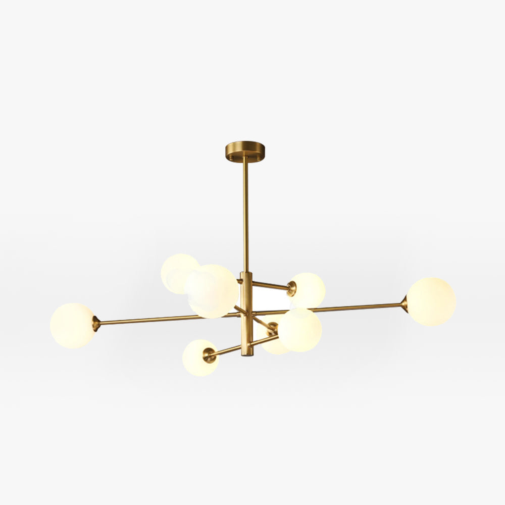 Truva Lustre Bulle Moderne Cuivre Verre Cuivre Salon - 1