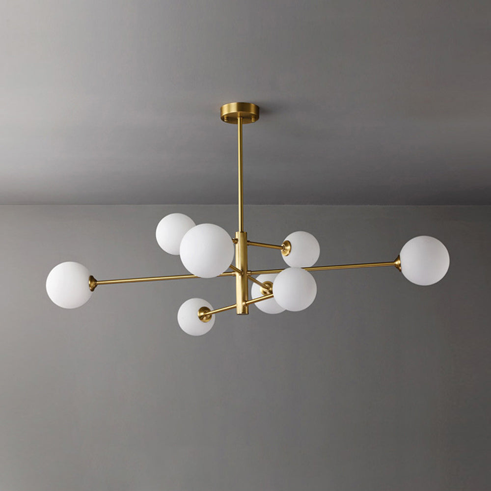 Truva Lustre Bulle Moderne Cuivre Verre Cuivre Salon - 10