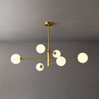 Truva Lustre Bulle Moderne Cuivre Verre Cuivre Salon - 13