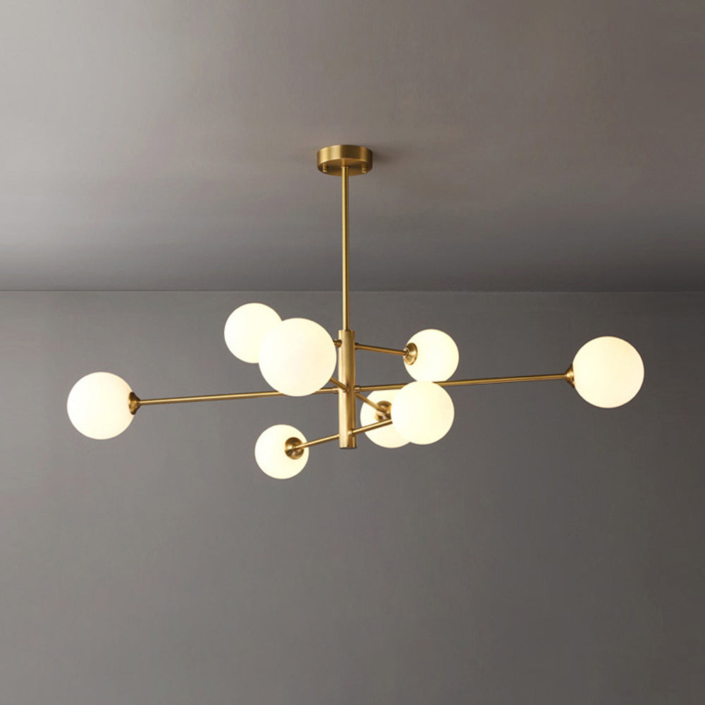Truva Lustre Bulle Moderne Cuivre Verre Cuivre Salon - 14