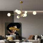 Truva Lustre Bulle Moderne Cuivre Verre Cuivre Salon - 5