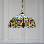 Tiffany Rustique Suspension Tachée Métal Verre Salon - Neutralighting