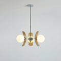 Ulano Lustre - 3 Lampes Diam. 60 cm x hauteur 40 cm - Marron et Chromé