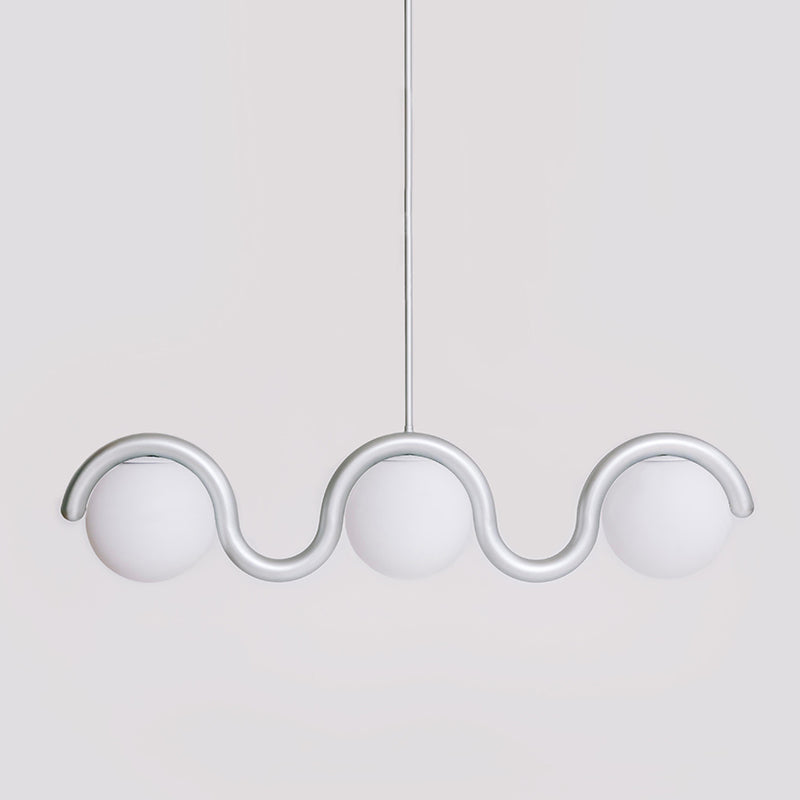 Uveta Lustre Linéaire - 3 Lampes - Argenté