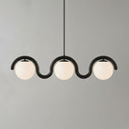 Uveta Lustre Linéaire - 3 Lampes - Noir
